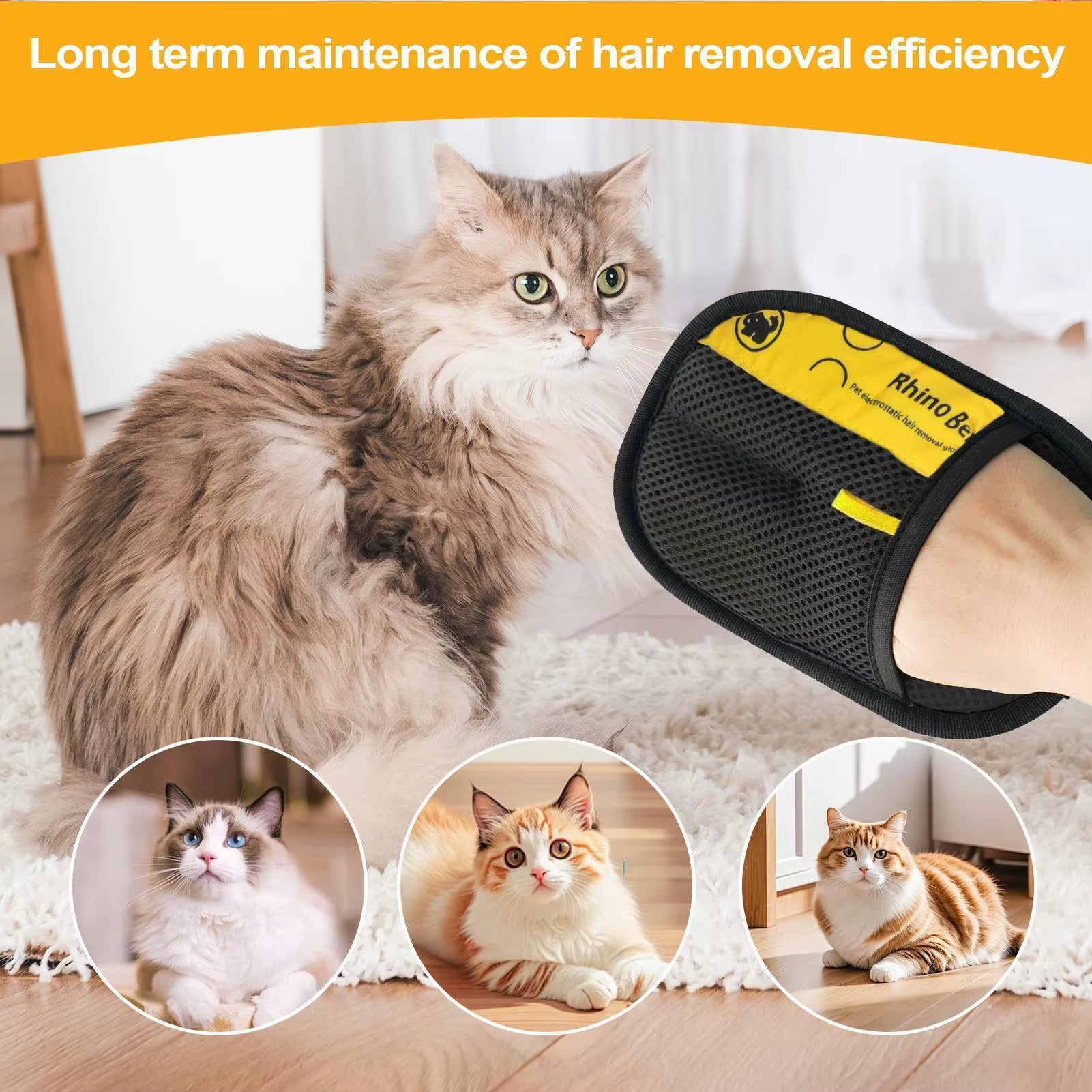 2Pcs Pet Hair Removal Gloves Static Electricity Cat Hair Removal Sticky Hair Cleaner Pets Hair Removal Gloves Cleaning Product