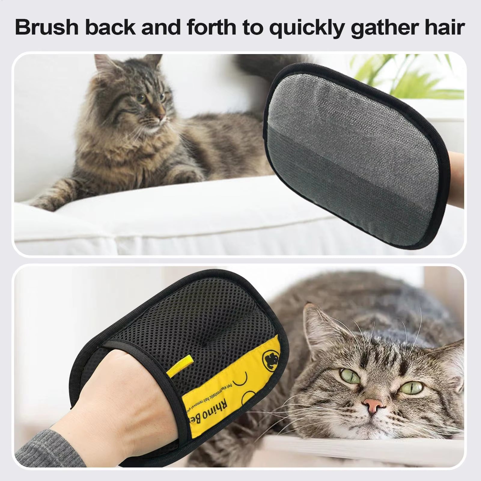 2Pcs Pet Hair Removal Gloves Static Electricity Cat Hair Removal Sticky Hair Cleaner Pets Hair Removal Gloves Cleaning Product