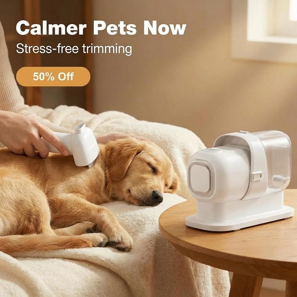 FurEscape Q1 Mess-Free Pet Vacuum & Trimming Kit