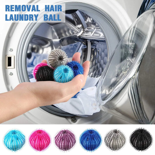 6Pcs Pet Hair Remover for Laundry Dryer Balls Reusable Washing Machine Hair Catcher Nylon Pet Dog Cat Hair Catcher Lint Remover