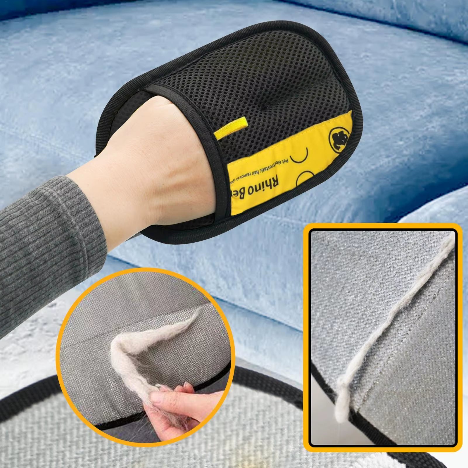2Pcs Pet Hair Removal Gloves Static Electricity Cat Hair Removal Sticky Hair Cleaner Pets Hair Removal Gloves Cleaning Product